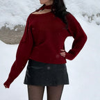 Whisper Scarf Off-Shoulder Knit