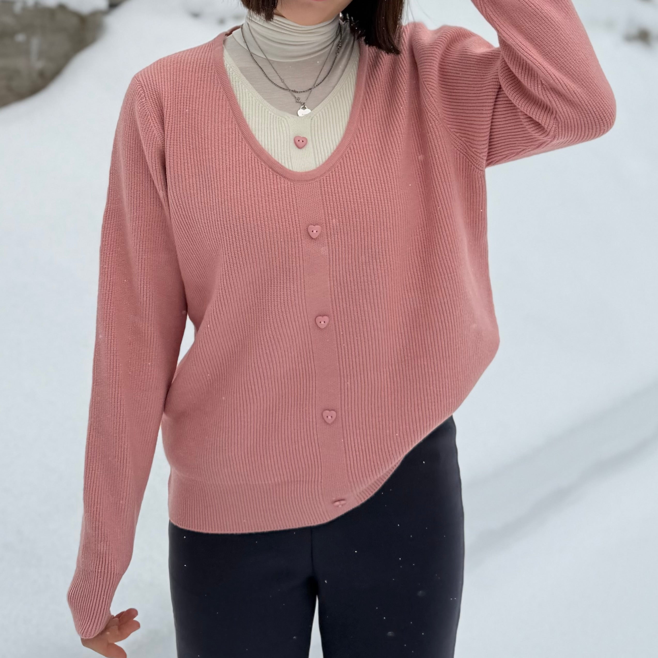 Blush Heart Knit