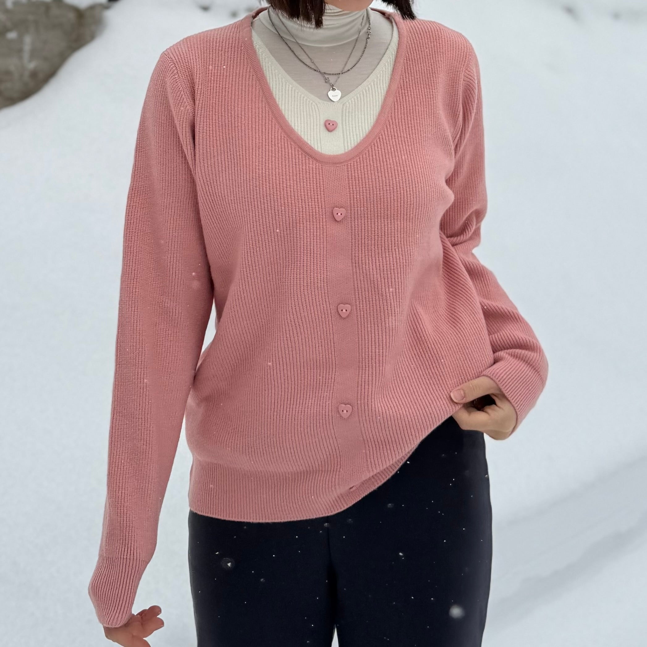 Blush Heart Knit